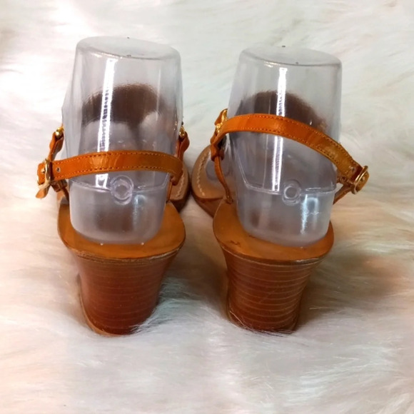 Beautiful Custom Handmade Italian LeatherSandals w Croc Leather Straps Sz 36/US6 - Picture 3 of 9